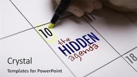  Presentation with agenda - Amazing slide set having personal action plan - hidden agenda backdrop and a  colored foreground