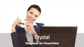  Presentation with solution success hard work pencil - Theme having personal assistant - beautiful success businesswoman at work background and a  colored foreground