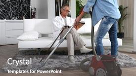  Presentation with personal - Slides enhanced with personal assistant - home help background and a  colored foreground