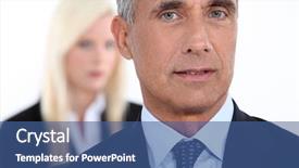  Presentation with executive assistant - Amazing presentation theme having personal assistant - male executive with female colleague backdrop and a ocean colored foreground