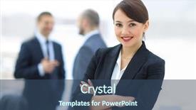  Presentation with successful - Amazing slides having personal assistant - successful woman manager backdrop and a ocean colored foreground