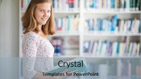  Presentation with highschool - Audience pleasing PPT theme consisting of personal best - cute female university highschool student backdrop and a light blue colored foreground
