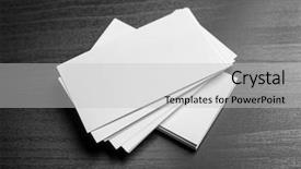  Presentation with business cards - Theme with personal brand template - blank business cards on dark background and a light gray colored foreground