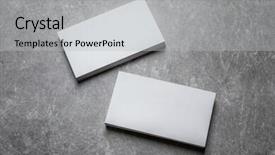  Presentation with business cards - Presentation theme having personal brand template - blank business cards on grey background and a light gray colored foreground
