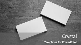  Presentation with business cards - Cool new presentation theme with personal brand template - blank business cards on grey backdrop and a gray colored foreground