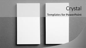  Presentation with business cards - Colorful PPT layouts enhanced with personal brand template - blank business cards on grey backdrop and a light gray colored foreground