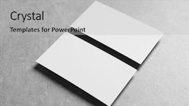  Presentation with business cards - Presentation theme consisting of personal brand template - blank business cards on grey background and a  colored foreground