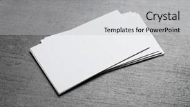  Presentation with business cards - Colorful PPT layouts enhanced with personal brand template - blank business cards on grey backdrop and a  colored foreground