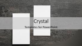  Presentation with business cards - PPT theme enhanced with personal brand template - blank business cards on grey background and a  colored foreground