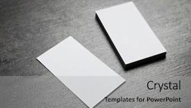  Presentation with business cards - Amazing slides having personal brand template - blank business cards on grey backdrop and a  colored foreground