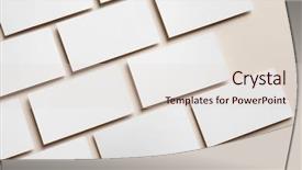  Presentation with business cards - Presentation theme with personal brand template - blank business cards on light background and a  colored foreground