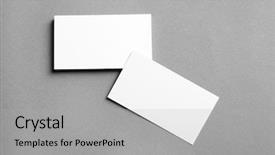  Presentation with business cards - PPT theme having personal brand template - mock up of business cards background and a light gray colored foreground