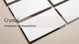  Presentation with business cards - Beautiful slides featuring personal brand template - mock up of business cards backdrop and a  colored foreground