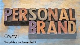  Presentation with branding - Slides consisting of personal brand word abstract - text background and a light blue colored foreground