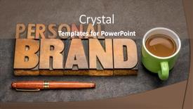  Presentation with personal development - Audience pleasing slides consisting of personal-brand-word-abstract-text backdrop and a violet colored foreground