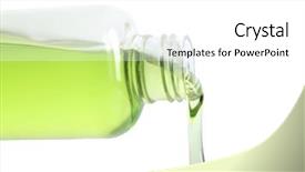  Presentation with personal care - Audience pleasing slides consisting of personal care products - cosmetic liquid pouring from bottle backdrop and a white colored foreground