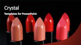  Presentation with dark - Beautiful presentation featuring personal care products - many lipsticks on dark background backdrop and a black colored foreground