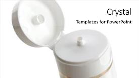  Presentation with cosmetic - Amazing presentation having personal care products - open cosmetic bottle isolated backdrop and a white colored foreground