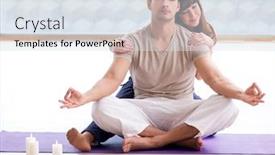  Presentation with coach - Slides with personal-coach-helping-during-yoga background and a sky blue colored foreground