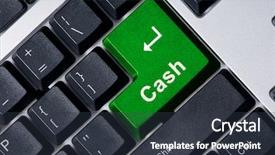  Presentation with personal - Slides enhanced with personal computer keyboard with green background and a  colored foreground