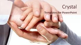  Presentation with photo - Presentation theme having acceptance commitment - photo of male and female background and a lemonade colored foreground