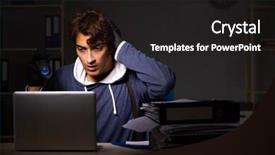  Presentation with personal data - Slide deck featuring personal data in identity theft background and a  colored foreground