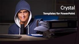  Presentation with personal data - Cool new presentation theme with personal data in identity theft backdrop and a  colored foreground