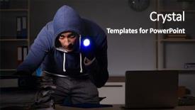  Presentation with personal data - Beautiful PPT layouts featuring personal data in identity theft backdrop and a dark gray colored foreground