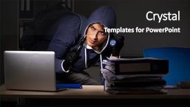  Presentation with personal data - Audience pleasing slides consisting of personal data in identity theft backdrop and a dark gray colored foreground