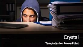  Presentation with personal data - Slides enhanced with personal data in identity theft background and a black colored foreground