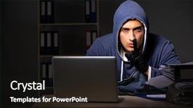  Presentation with personal data - Beautiful slides featuring personal data in identity theft backdrop and a wine colored foreground