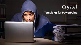  Presentation with identity theft - PPT layouts enhanced with personal data in identity theft background and a wine colored foreground