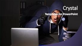  Presentation with identity theft - Presentation with personal data in identity theft background and a dark gray colored foreground