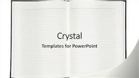  Presentation with notebook - Beautiful presentation featuring personal diary - blank notebook backdrop and a white colored foreground