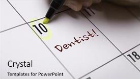  Presentation with dentist - Beautiful slide set featuring personal diary - dentist backdrop and a white colored foreground