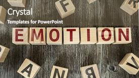  Presentation with emotion - Slide set consisting of personal effectiveness - wooden blocks with the text background and a tawny brown colored foreground