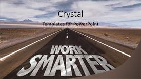  Presentation with desert - Beautiful slide deck featuring personal effectiveness - work smarter written on desert backdrop and a light gray colored foreground