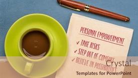  Presentation with possibilities - Presentation theme with personal-empowerment-take-risks-step background and a lemonade colored foreground