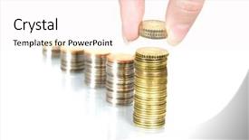  Presentation with personal - Colorful theme enhanced with personal finance backdrop and a sky blue colored foreground