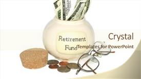 Presentation with retirement - PPT theme consisting of personal financial statement - retirement concept background and a cream colored foreground