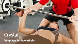  Presentation with gymnastics - Slide deck featuring personal fitness trainer exercising power background and a  colored foreground