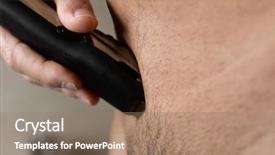  Presentation with bathroom - Amazing presentation theme having personal grooming - closeup of a young caucasian backdrop and a coral colored foreground