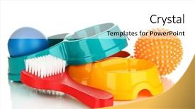  Presentation with pet - Beautiful PPT theme featuring personal grooming - pet accessories isolated on white backdrop and a white colored foreground