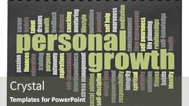  Presentation with balck - Slide deck with personal-growth-word-cloud background and a gray colored foreground