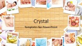  Presentation with body care spa body massage - Amazing slide deck having personal health - beautiful young woman getting spa backdrop and a lemonade colored foreground