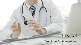  Presentation with note - PPT layouts consisting of personal health - doctor who watches a note background and a light gray colored foreground