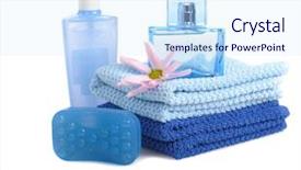  Presentation with white and navy blue - Amazing presentation having personal hygiene - man toilerties - blue perfume backdrop and a sky blue colored foreground