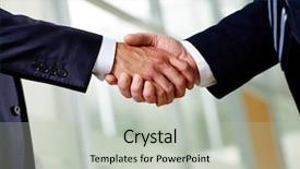  Presentation with deaf dumb sign language used - Audience pleasing PPT layouts consisting of personal image management - senior businessman shaking hands backdrop and a light gray colored foreground