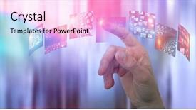  Presentation with chairs - Audience pleasing slides consisting of cropped image of businessman pointing against empty chairs in conference room backdrop and a lemonade colored foreground