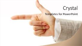  Presentation with forefinger - Slides having  background and a  colored foreground